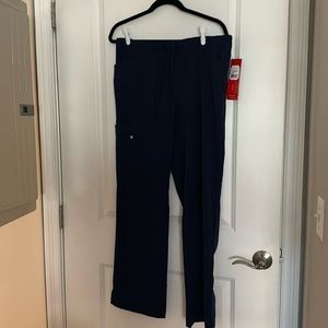 Grey's Anatomy by BARCO 5 Pocket Cargo Mid-Rise Straight Leg Scrub Pants Indigo